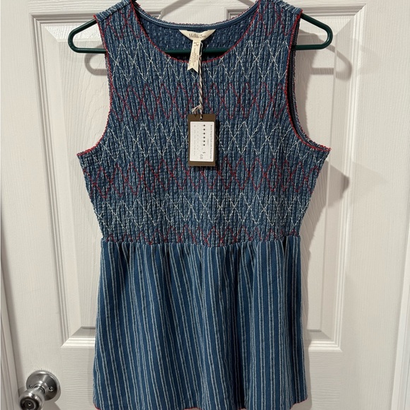 NWT Matilda Jane Roxie Striped Tank with Embroidered Design size S - Picture 1 of 6